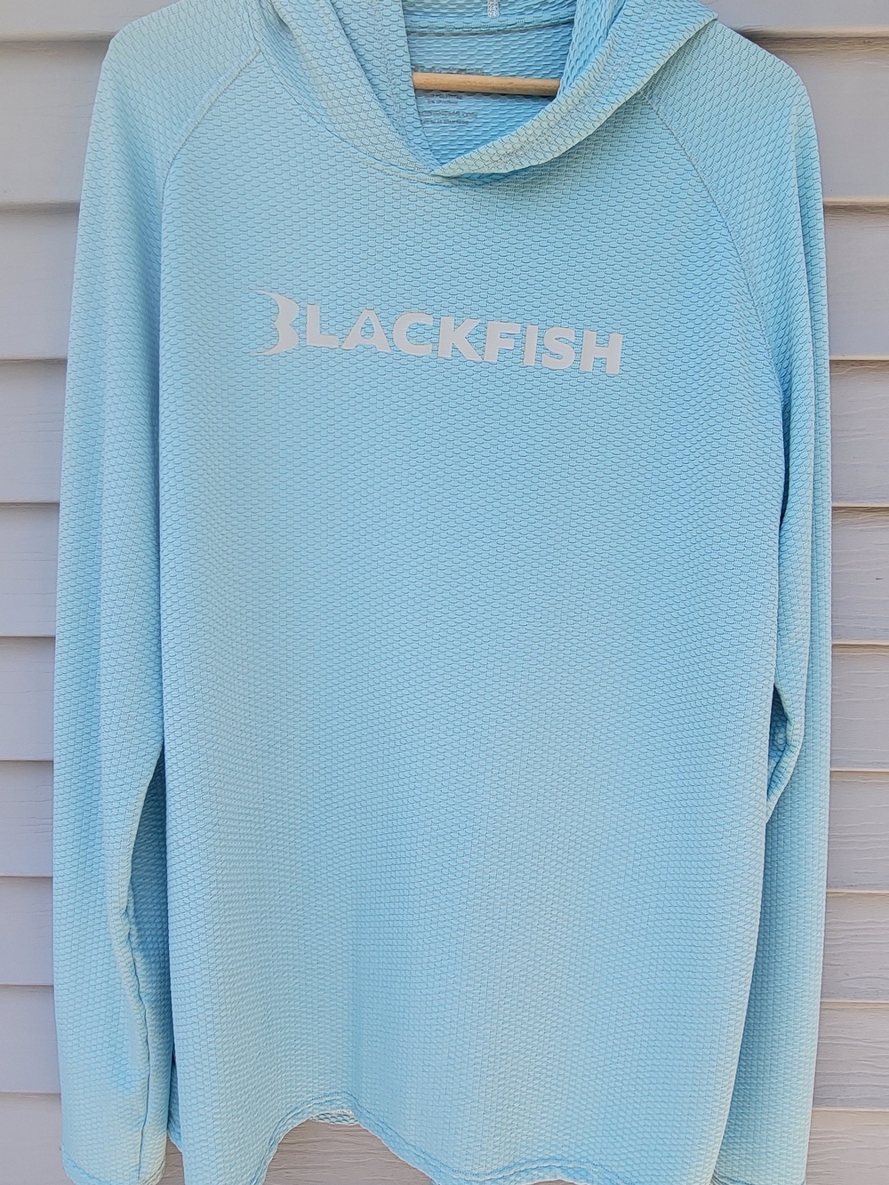 Blackfish BF CoolCharge Angler Hoodie Sky Blue XL Long Sleeve Fishing Pullover